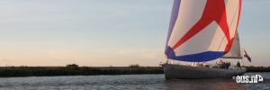 Zeiluitje met zeiljacht op het IJsselmeer